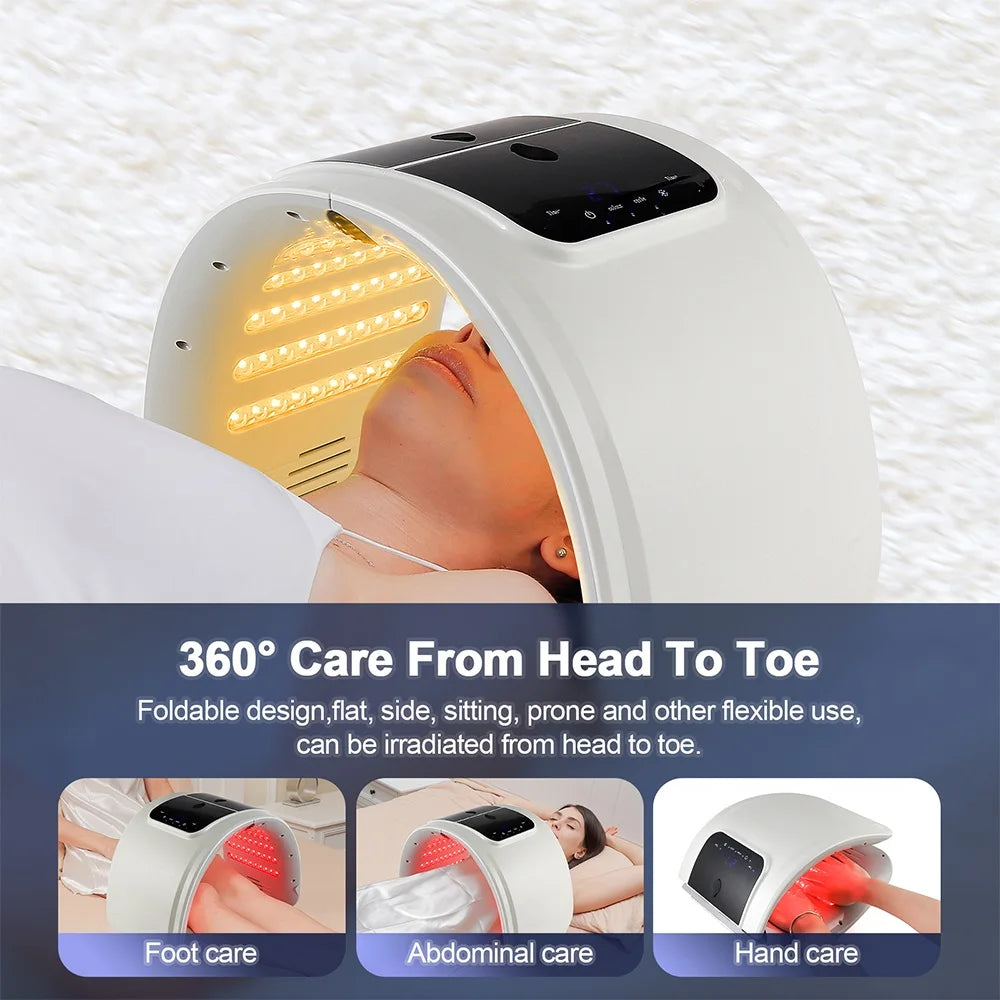 Foreverlily 7 Colors LED Photon Machine Skin Rejuvenation Nano Spray Facial Body Spa Device Deep Hydration Beauty Mask