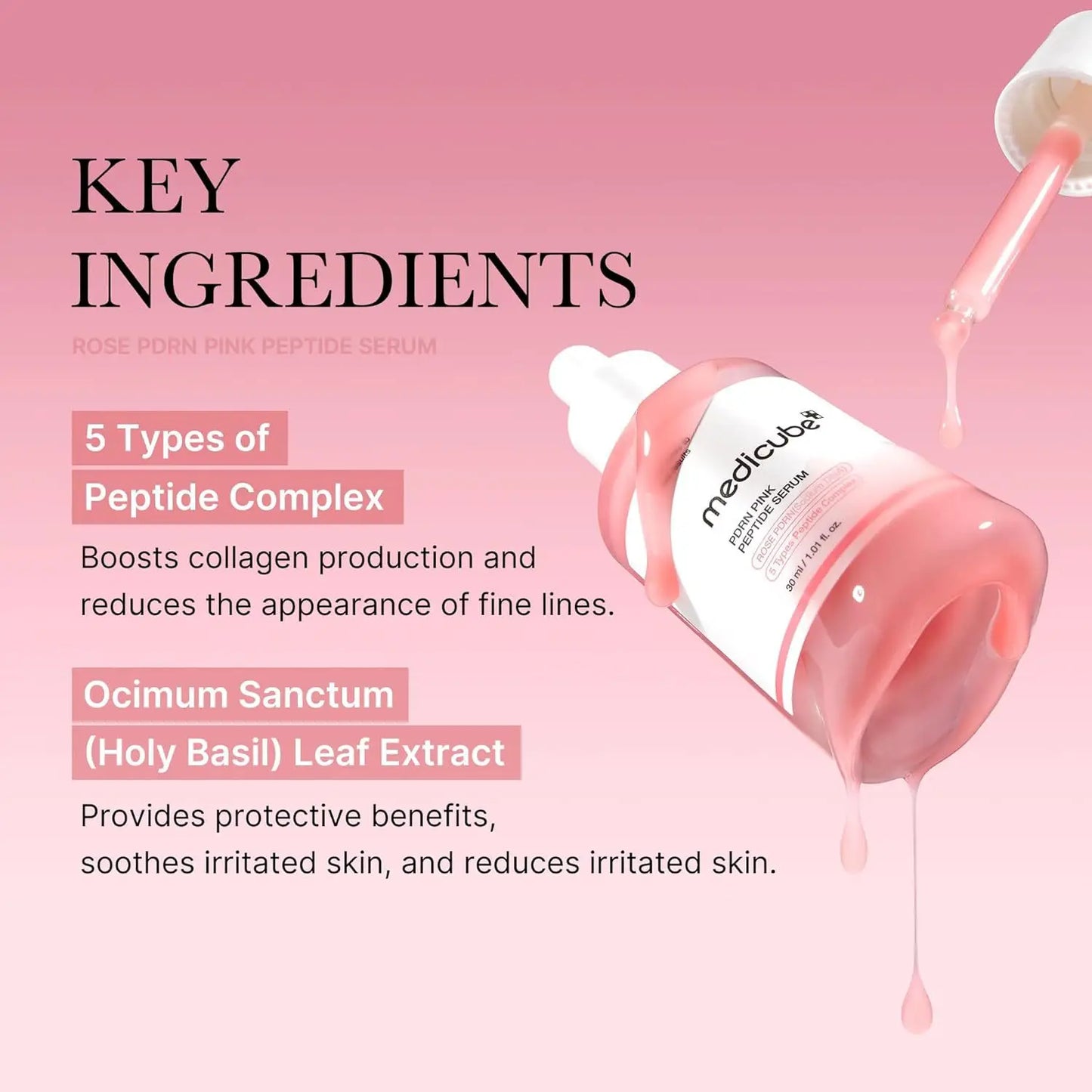 Moisturizing and firming Vegan Pink Essence Skin Care 30ml